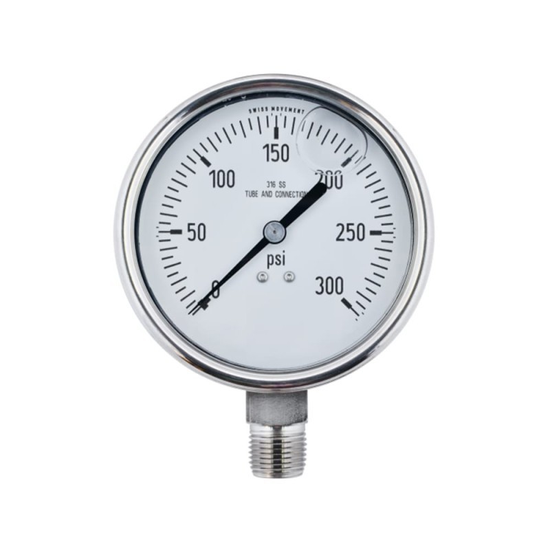 Manomètre à bain de silicone 0-300 PSI GTP-5868 Gammon Technical Products