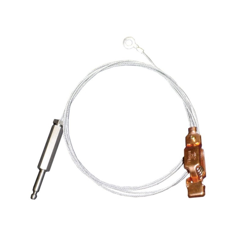 Ensemble de câble de mise à la terre 30FT avec fiche laiton et pince cuivre