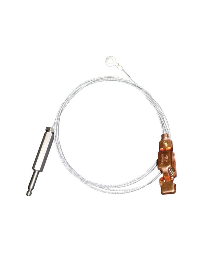 Ensemble de câble de mise à la terre 30FT avec fiche laiton et pince cuivre