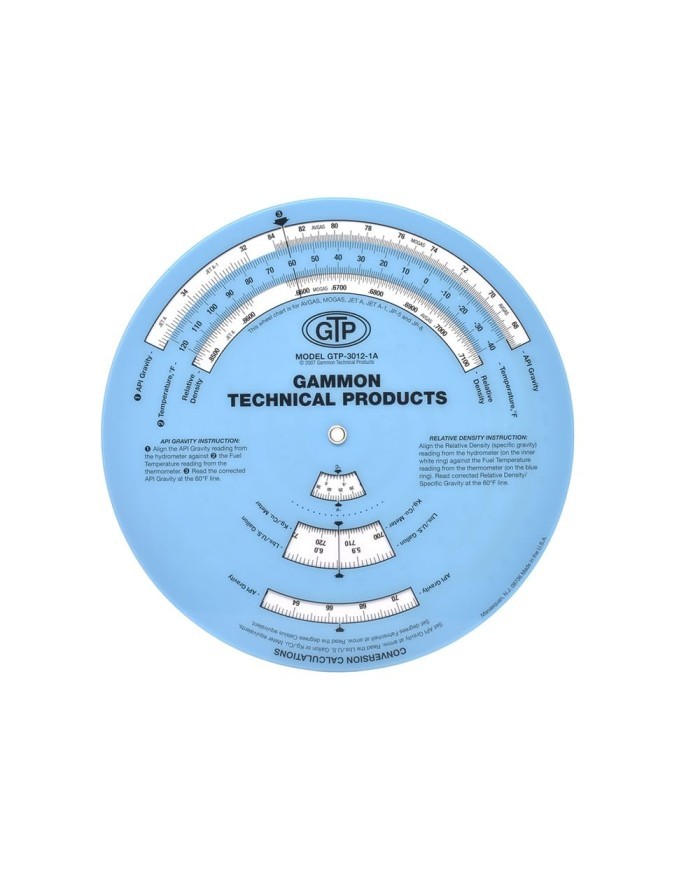 Calculateur de densité API et densité relative (Fahrenheit) GTP-3012-1A Gammon Technical Products