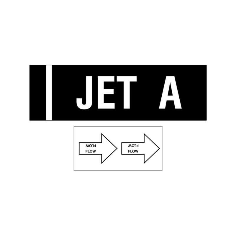 Marqueur de tuyauterie JET A avec flèches de direction GTP-3255-A Gammon Technical Products