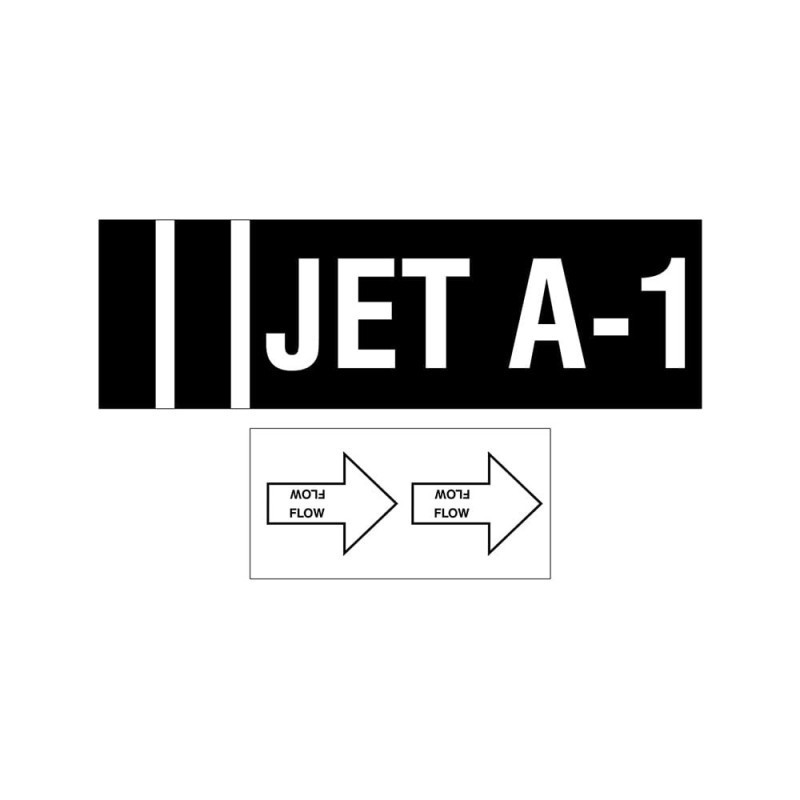 Marqueur de tuyauterie JET A-1 avec flèches de direction GTP-3255-A1 Gammon Technical Products