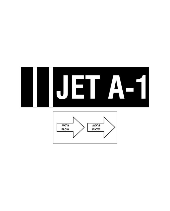Marqueur de tuyauterie JET A-1 avec flèches de direction GTP-3255-A1 Gammon Technical Products