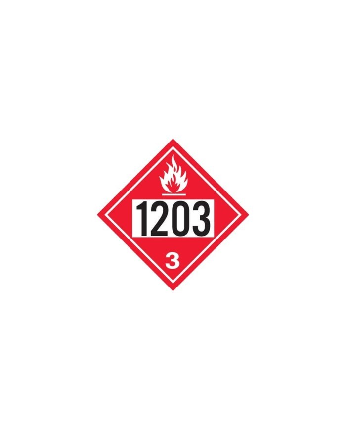 Autocollant de signalisation UN1203 Liquide Inflammable Classe 3 GTP-2135-8 Gammon Technical Products