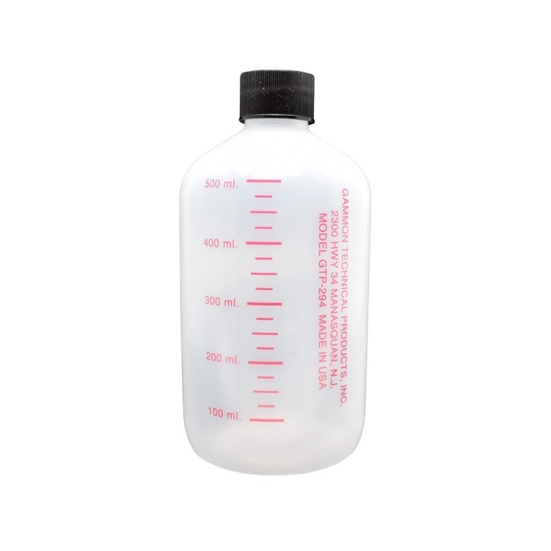 Flacon en plastique calibré 500 ml pour Aqua-Glo GTP-294 Gammon Technical Products