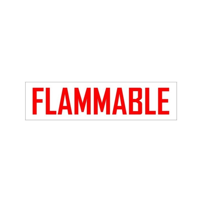 Autocollant de sécurité "FLAMMABLE" GTP-2135-10 Gammon Technical Products