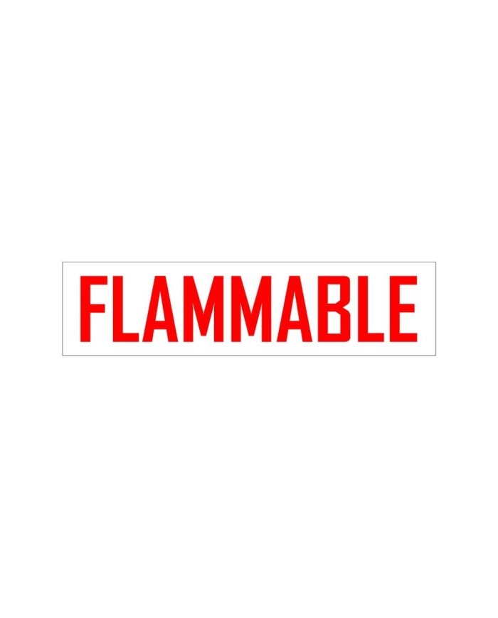Autocollant de sécurité "FLAMMABLE" GTP-2135-10 Gammon Technical Products