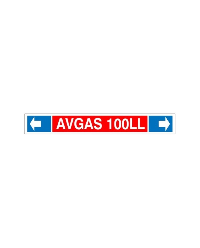 Autocollant pour tuyauterie AVGAS 100 LL (Format étroit) GTP-3255-LL-N Gammon Technical Products