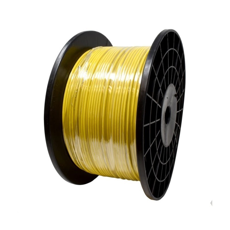 Câble anti-nœuds en acier inoxydable avec revêtement Hytrel® jaune (5/32")