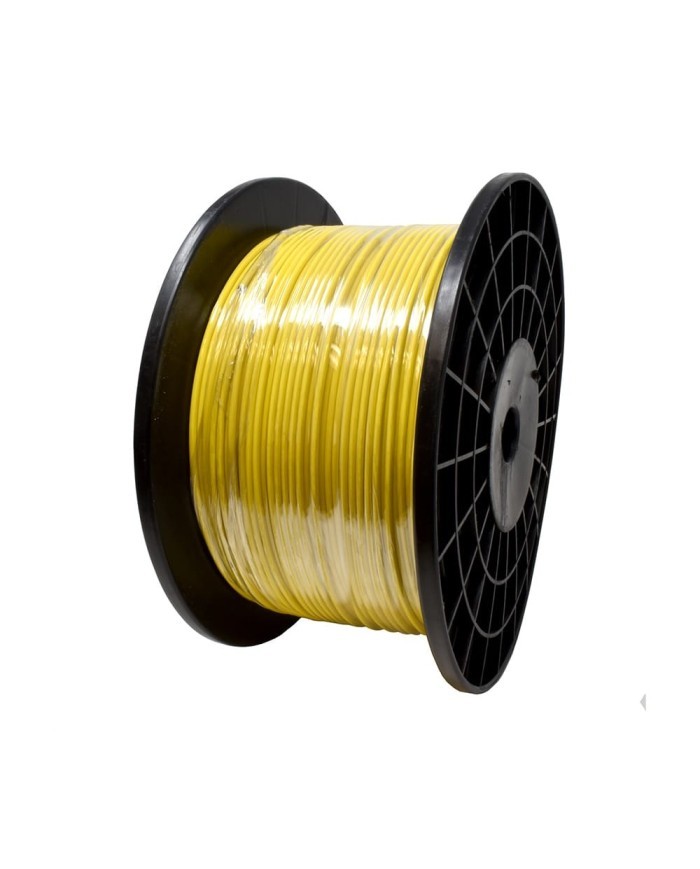 Câble anti-nœuds en acier inoxydable avec revêtement Hytrel® jaune (5/32")